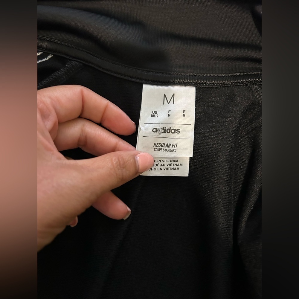 Adidas unisex Athletic Sport Tricot Bomber Jacket, Black Big Kid M 10/12 - Picture 2 of 11